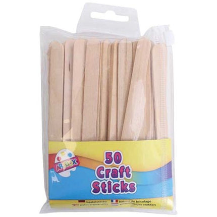 50 Plain Craft Sticks