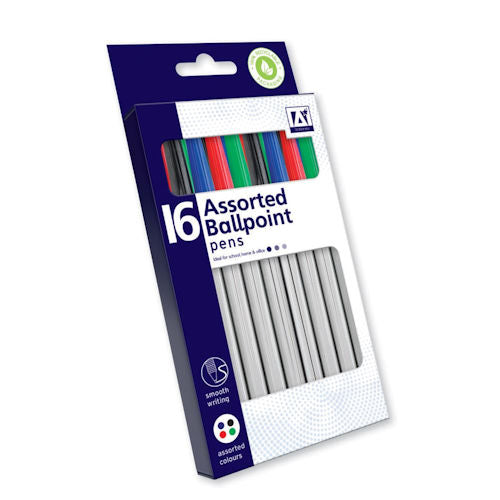 16 Pack Ballpoint Pens