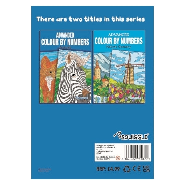 A4 Animals/Nature Advanced Colour by Numbers Book