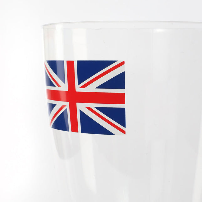 6 Union Jack Pint Glasses