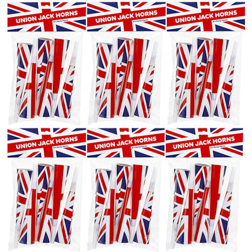 36 Union Jack Party Horns