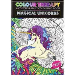 A4 Magical Unicorns Colour Therapy Colouring Book