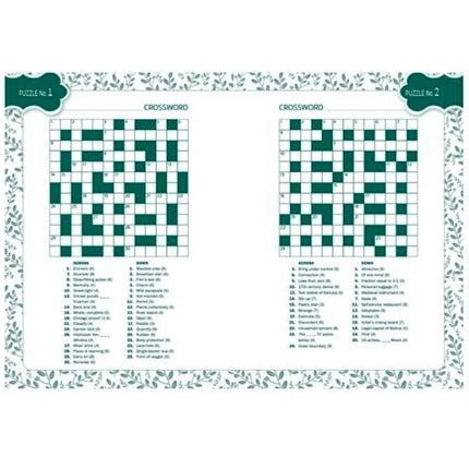 Pocket Sized Floral Crossword Book